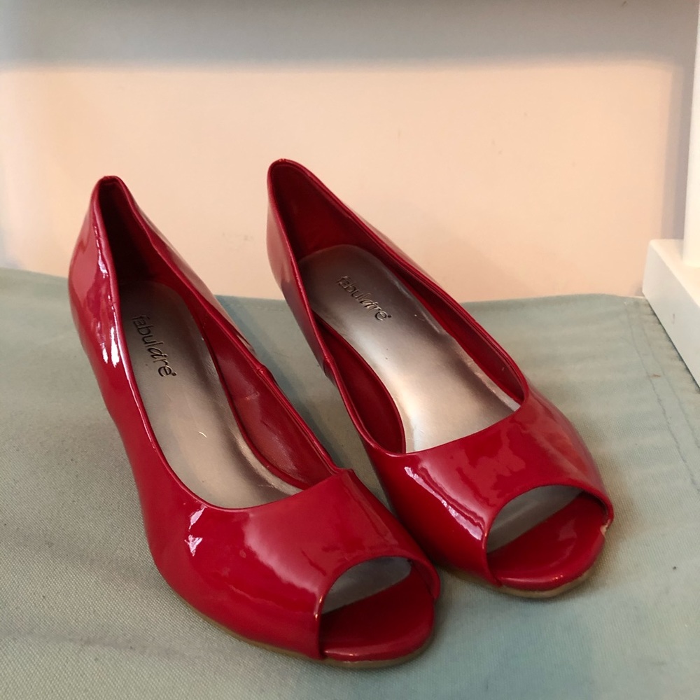 Red dress shoes.  Size 9